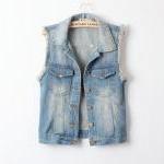 Retro Fashion All-match Denim Vest