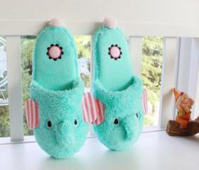 Cute Elephant Winter Indoor Slippers for Women