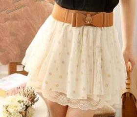 Nice Lace Wave Point Skirt